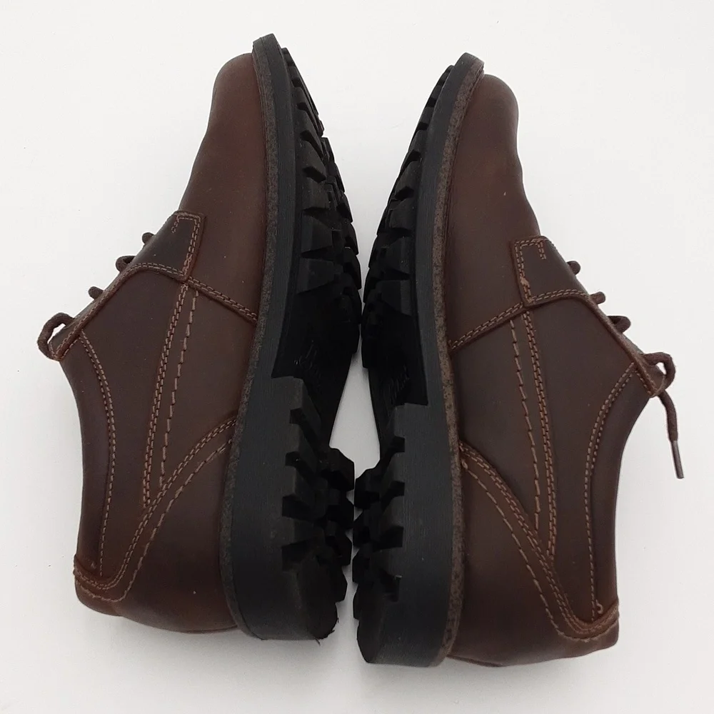 GH Bass & Co Classic Brown Leather Men 7.5 Oxford Casual Office Y2k Grandpa